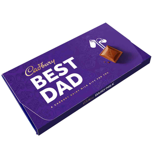 Cadbury Dairy Milk "Best Dad" Chocolate Bar with Gift Envelope 110g