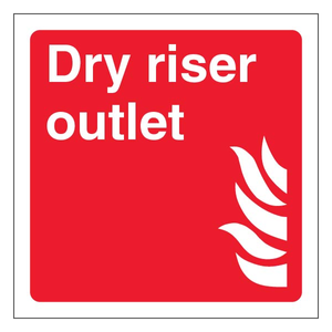 Dry Riser Outlet - Square 150 x 150 mm - Self Adhesive Vinyl
