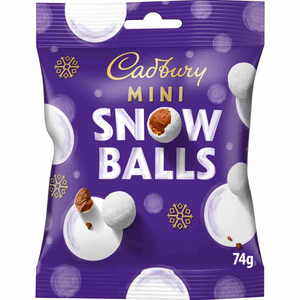 Cadbury Mini Snow Balls Chocolate Bag 74g