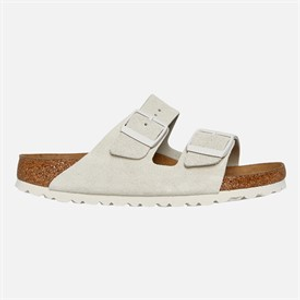 Birkenstock Womens Arizona Dual Strap Sandals Antique White