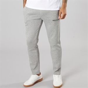 JACK & JONES Mens Vesterbro Open Hem Joggers Light Grey Marl/Black Lgm/Black