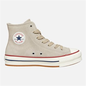 Converse Junior Chuck Taylor All Star Lift Platform Hi Suede Trainers Papyrus/Egret/Midnight Navy