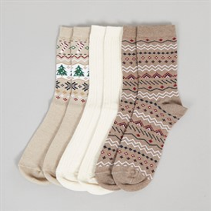 The Orrsum Socks Co. Womens Three Pack Christmas Socks Multi