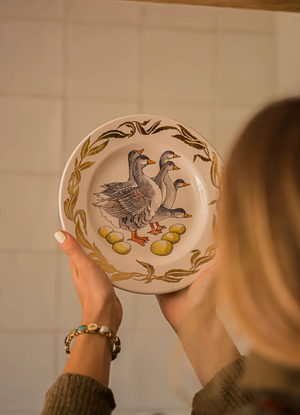 12 Days Of Christmas Six Geese A-Laying Medium Dinner Plate, 8.5 Inch - Club Exclusive