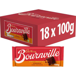 Cadbury Bournville Orange Dark Chocolate Bar 100g (Box of 18)
