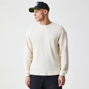 New Era Waffle Light Beige Long Sleeve T-Shirt