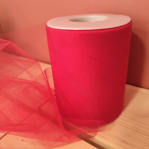 Ruban tulle - Rouge - Rouleau de 40 mètres