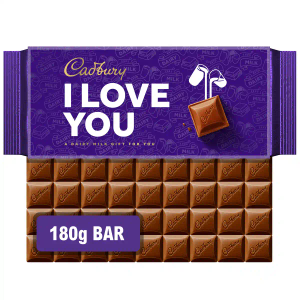 Cadbury Dairy Milk "I Love You" Chocolate Bar With Sleeve 180g