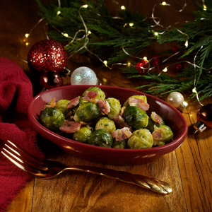 Brussels Sprouts with Smoked Bacon and Parsley Butter
