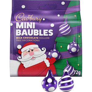 Cadbury Mini Baubles Chocolate Tree Decorations 72g