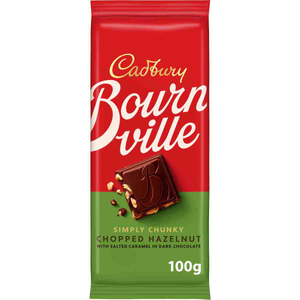 Bournville Chopped Hazelnut with Salted Caramel Dark Chocolate Bar 100g