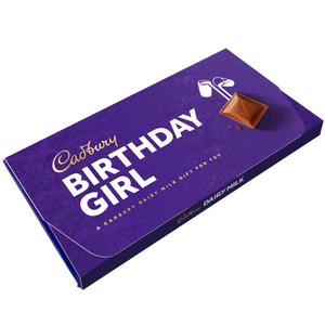 Cadbury Dairy Milk "Birthday Girl" Chocolate Bar with Gift Envelope 110g