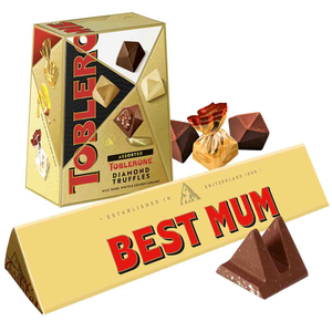 Best Mum Toblerone Bar & Truffles Chocolate Bundle
