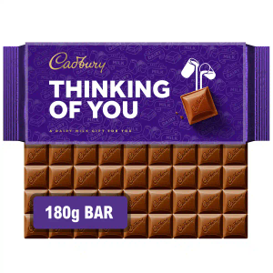 Cadbury "Thinking Of You" Dairy Milk Chocolate Bar 180g