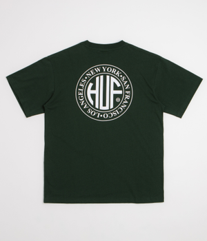 HUF Regional T-Shirt - Forest Green / White