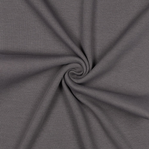 Tissu jersey bord côte côtelé - Gris foncé