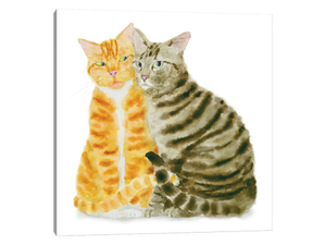 Brown Tabby And Orange Cat
