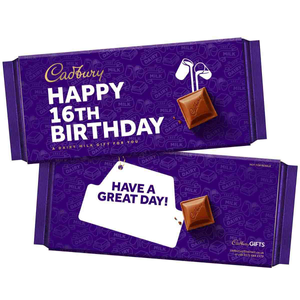Cadbury "Happy 16th Birthday" Dairy Milk Chocolate Bar 180g