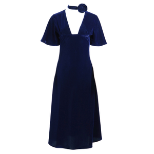 Navy Velvet Anais Dress (M)