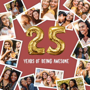 25 Years of Being Awesome Photo Upload Birthday Card