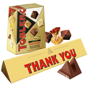 Thank You Toblerone Bar & Truffles Chocolate Bundle