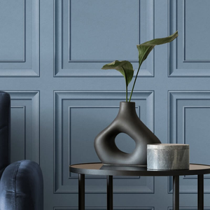 Fine Decor Distinctive Square Panel Blue Wallpaper - FD43681