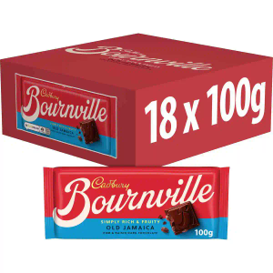 Cadbury Bournville Old Jamaica Chocolate Bar 100g (Box of 18)