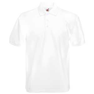 Fruit of The Loom Heavyweight 65/35 Polo - White - 2X Large