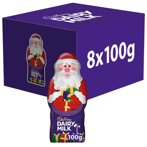 Cadbury Dairy Milk Hollow Chocolate Santa 100g (Box of  8)