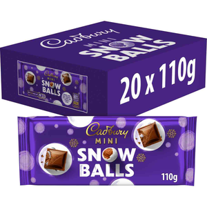 Cadbury Mini Snow Balls Bar 110g (Box of 20)