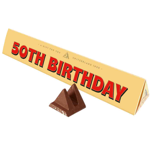 Toblerone "Happy 50th Birthday" Chocolate Bar 100g