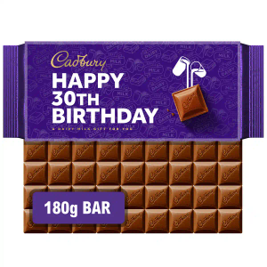 Cadbury "Happy 30th Birthday" Dairy Milk Chocolate Bar 180g