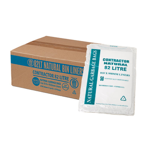 Contractor Bin Liner Star Seal Natural 82LT - 250 / CARTON