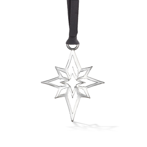 Guiding Star Christmas Decoration In Silver