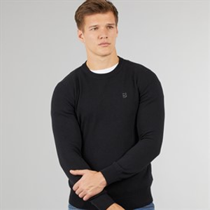 Bench Mens Vallo Crew Neck Jumper Black