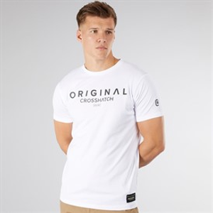 Crosshatch Mens Jamals T-Shirt Off White
