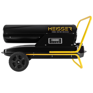HEISSER Diesel Space Heater 30kW Industrial Kerosene Heater with 38L Stainless Steel Tank, Auto Ignition, Safety Shut-Off, Timer, 105000 BTU for Workshops, Garages & Construction| HS-DH30U