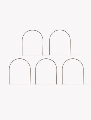 Barrington Border Hoops - Raw Metal, Dark Grey, Set of 5