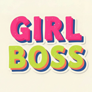 Moonpig Girl Boss Colourful Typography Card