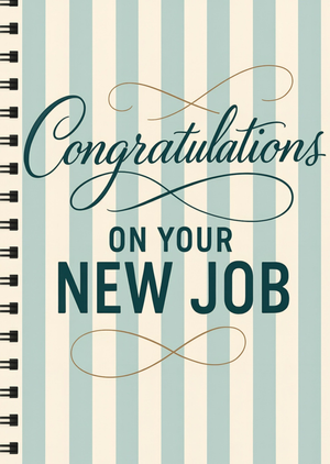 Congratulations On Your New Job Illustrated Notebook Card