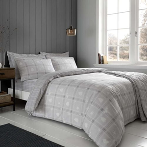 KING DUVET COVER Brushed Cotton Winter Forest
