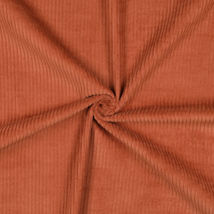 Tissu velours côtelé coton - Terracotta