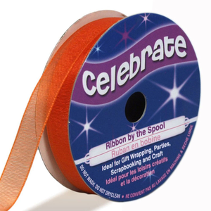 Ruban organza Celebrate orange - 9 mm x 8 m