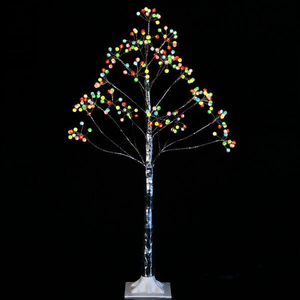 Noma 1m Twig Tree With 210 Multi Colour Crackle Berry LEDs