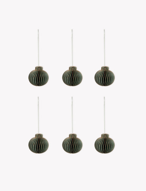 Maddox Mini Christmas Baubles Set of 6 Rosemary Gold