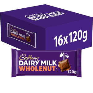 Dairy Milk Wholenut Bar 120g (Box of 16)