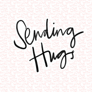 Moonpig Sending Hugs Typographic Card