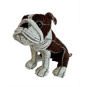 Hand-Made Wire and Beaded Figurative Bulldog