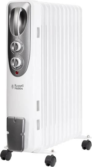Russell Hobbs RHOFR1106 Portable Oil-Filled Radiator Electric Heater 2500W White