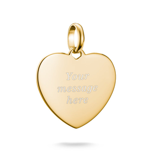 Connect Gold Plated Large Heart Charm Pendant